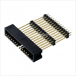 简易牛角2.54mm+排针塑胶